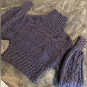 Navy Oversized Crop sweater